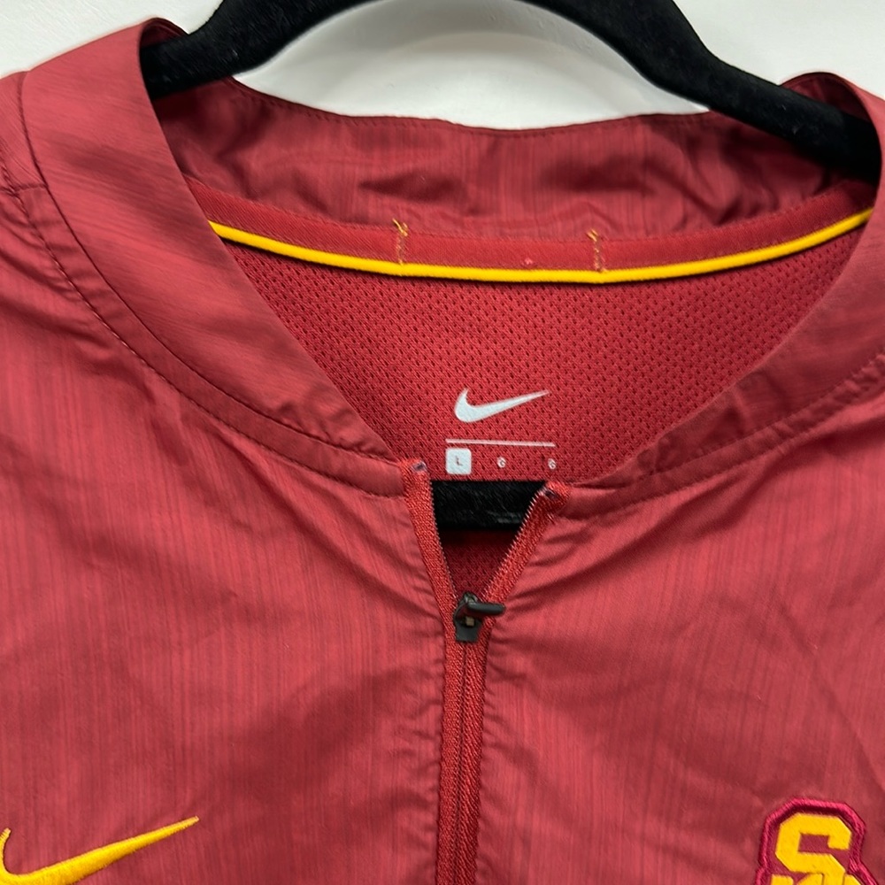 Nike OnField SC trojans Football Coach Windbreaker Jacket Men L - Picture 2 of 8